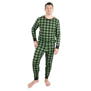 Leveret Cotton Mens Buffalo Plaid - Buffalo Check Pajamas Green XL